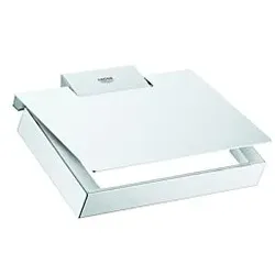 Grohe Selection Cube Papierhalter 40781000 chrom, mit Deckel, verdeckte Befestigung