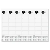 SIGEL H6550 Papier-Schreibtischunterlage DIN A2, Wandkalender 2026 - 2028 und Monatsübersicht, 12 Blatt, Schreibunterlage aus nachhaltigem Papier
