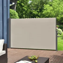pro.tec Seitenmarkise 180 x 300 cm Sandfarben Stahl