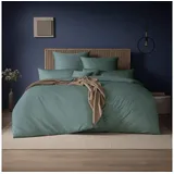 Estella Mako-Satin Uni Bettwäsche Valetta 135x200 cm + 80x80 cm | mint - grün