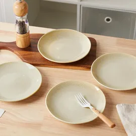 JIWOO Dessertteller Ø19,5 cm Braun 4er Set