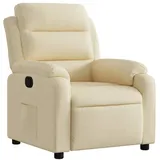 vidaXL Relaxsessel Vidaxl Polyester 92,5 x 100 x 0 cm Creme mit Liegeposition