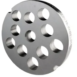WOLFCUT - Fleischwolfscheibe mit 2 Nuten mit 14,0mm Bohrung kompatibel mit allen gängigen Fleischwolf Marken Größe 22