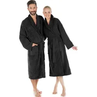 CelinaTex S-XXXL Bademantel Schalkragen Uni lang aufgesetzte Taschen Damen Herren Unisex warm Frottee Baumwolle Oeko-TEX Oregon