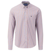 Fynch Hatton Superfine Combi Check Button Down Langarmhemd -