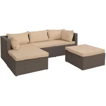 MCW Garnitur 3-teilig Polster Beige/Grau