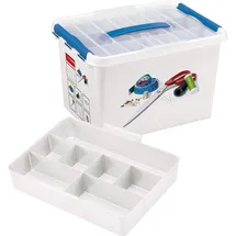 sunware perfectly organised Nähbox Q-Line 40 x 30 x 26 cm 1-tlg. weiß/blau