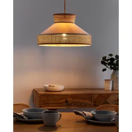 Beliani Batali 1-flg. 60 cm Kegelform Rattan beige