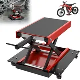 XINZI Motorradheber 500kg (1100lbs) Hebebühne – Mit Universalrädern, rutschfeste Gummiplattform, klappbar tragbar, für Garage/Werkstatt/Rennst...