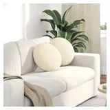 vidaXL Sitzkissen Ø 40 cm creme 2 St.