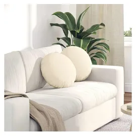 vidaXL Sitzkissen Ø 40 cm creme 2 St.