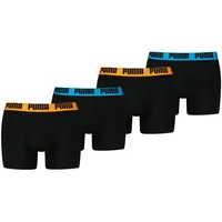 Puma Everyday Basic Boxershorts Schwarz/Orange M 2er Pack