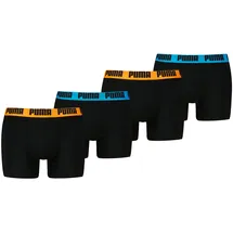 Puma Everyday Basic Boxershorts Schwarz/Orange M 2er Pack