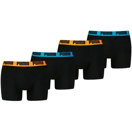 Puma Everyday Basic Boxershorts Schwarz/Orange M 2er Pack