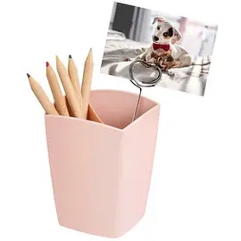 CEP Stiftehalter Mineral rosa Polystyrol 2 Fächer 7,4 x 7,4 x 9,5 cm