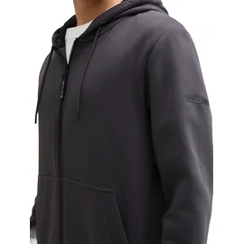 Tom Tailor Basic Sweatjacke Grau/Schwarz 3XL