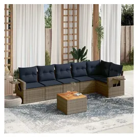vidaXL Gartensofa-Set 7-tlg. grau
