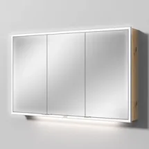 Sanipa Reflection Melamin-Spiegelschrank MILO 120 mit 3 Türen AU03643, Badmöbel,