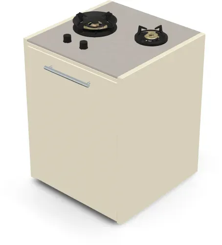 Brabura CT 60 Kochfeld - Pietra Di Luna / Perle Blanche / Silberner Griff