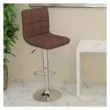 vidaXL Barhocker Braun Stoff