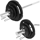 Oly. Gummi-Gripper Hantel-Set 88 kg Hantelscheiben Langhantel