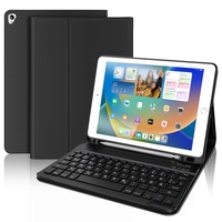 FOGARI Tastatur Hülle für iPad 9.Generation 10.2 | Tastatur für iPad 8.Generation | Tastatur für iPad 7.Generation | Tastatur Deutsch QWERTZ Layout - Schwarz