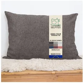 Selfitex Kissenbezug Modisches Couchkissen 60 x 80 cm Braun