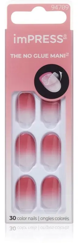 KISS imPRESS The No Glue Mani künstliche Fingernägel selbstklebend Beat The Heat 30 St.