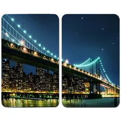 WENKO Abdeckplatte »Brooklyn Bridge«, BxHxT: 3 x 1,8 x 52 cm, Glas/Thermoplaste, mehrfarbig