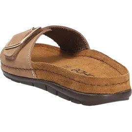 ROHDE Damen Pantolette Leder Klettverschluss Memoryfußbett Rodigo-D 5875, Größe:41 EU, Farbe:Beige - 41