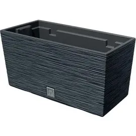 Prosperplast Furu Case Blumenkasten, anthrazit, 40 x 20 x 19cm, aus Kunststoff, mit Wasserspeicher