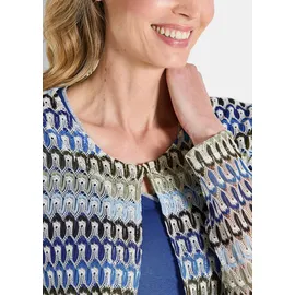 GOLDNER Langarm Spitzenjacke aus Jersey Blau 44