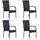 vidaXL Gartenstuhl 55,5 x 53,5 x 95 cm schwarz 4 St. 310084