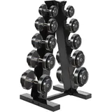 5-Tier Stahl Gewicht Hantel Rack,A-Frame Hantelständer,Hantelständer Gewicht Halterung Rack für Home Gym Fitnessraum,Aufbewahrung von 5 Paar Hanteln (Schwarz)