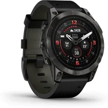 Garmin Epix Pro (Gen 2) Sapphire 47 mm schwarz/carbongrau Titan mit Lederarmband