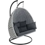 Home Deluxe Hängesessel Cadeira 2-Sitzer Hellgrau