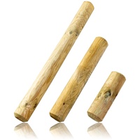 BooGardi Runde Holzpalisaden · 39 Größen · Palisaden Holz als Beeteinfassung, Beetumrandung und Rasenkante (ø 10cm, Länge: 50cm)
