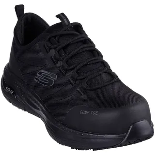 Skechers ARCH FIT SR EBINAL - Max Komfort und Sicherheit - Damen S3 SR ESD Arbeitsschuh Arch Fit Einlegesohle mit zertifizierter Unterstützung des Fußgewölbes schwarz 35 EU