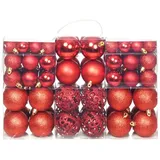 vidaXL 100-tlg. Weihnachtskugel-Set 3/4/6 cm Rot