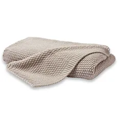 Decke STRICK - beige
