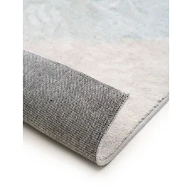 benuta pop Waschbarer Kurzflor Teppich Blau, Textil, Abstrakt, Rechteckig, 160x1 cm Gots, waschbar, Teppiche - Moderner Kurzflor-Teppich für Wohnzimmer