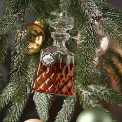 Weihnachtsbaumschmuck BOURBON Flasche Glas Weihnachtskugel lustig