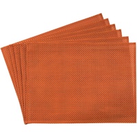 APS Platzset, Schmalband, APS, (6-St), mit umgenähten Rand, leicht abwischbar, 45x33 cm orange