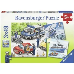 Ravensburger Polizeieinsatz 092215 3 x 49 Teile 21 x 21 cm NEU OVP