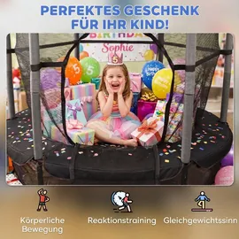 Homcom Kindertrampolin 163 cm inkl. Sicherheitsnetz Schwarz
