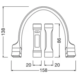 Osram LEDINSPECT WEARABLE NECKLIGHT 1W 3,7V IP54 Schwarz