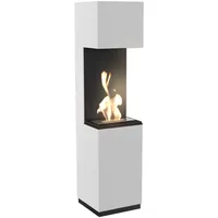 Kratki freistehender Bio Ethanol Kamin Sierra weiß freistehend TÜV Biokamin Bio-Ethanol 170x40,8x40,5