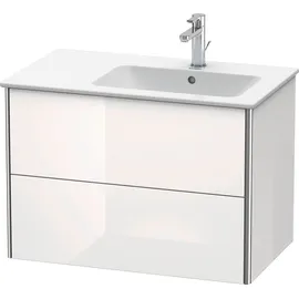 Duravit XSquare Waschtischunterschrank, 2 Schubkästen, Becken rechts, Taupe seidenmatt