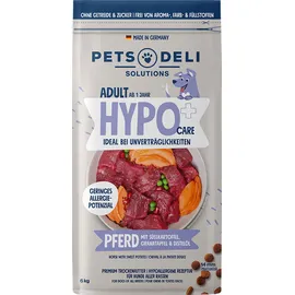 PETS DELI Trockenfutter Hypocare Pferd mit Süßkartoffel, und Distelöl für Hunde - Sparpaket 2x2kg