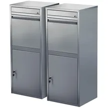 AGT Paketbriefkasten XXL grau